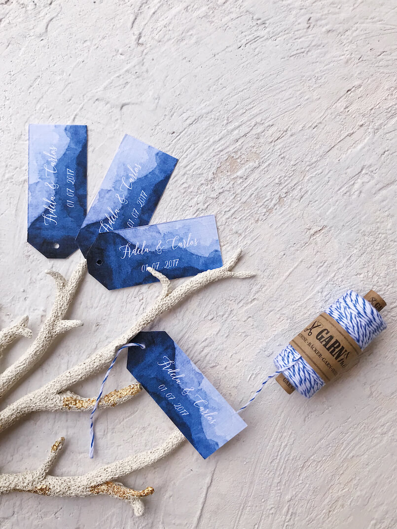 etiquetas de boda originales